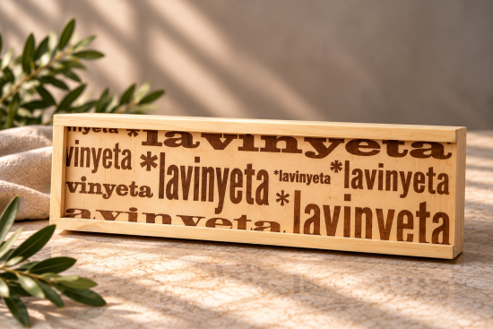 1er Wein-Holzkiste „La Vinyeta“ – Geschenkbox für 1 Flasche